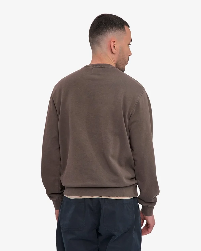 Classic Organic Jersey de cuello redondo - Barro descolorido