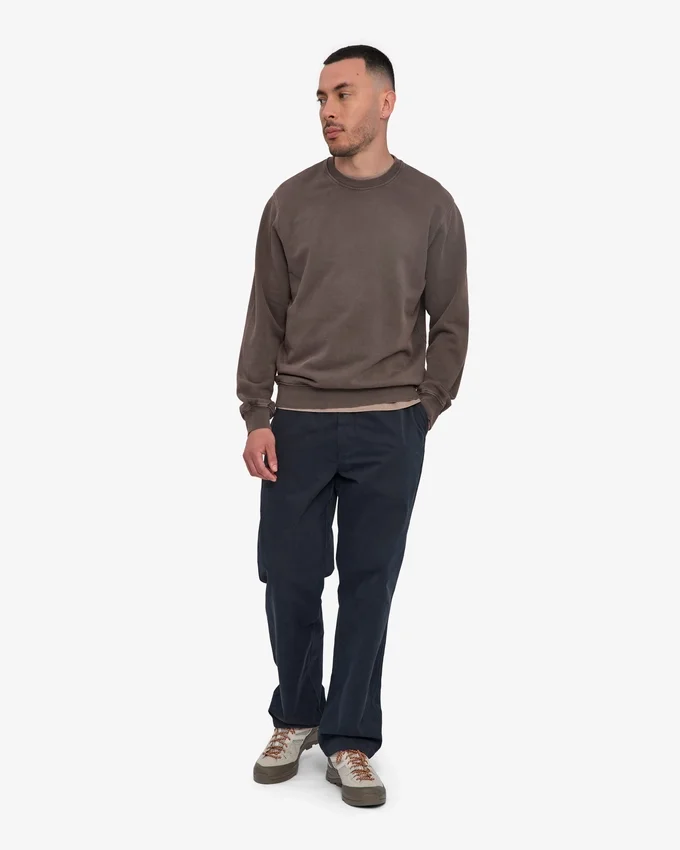 Classic Organic Jersey de cuello redondo - Barro descolorido