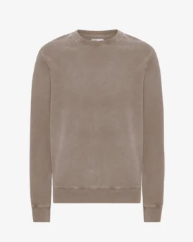 Classic Organic Jersey de cuello redondo - Caqui descolorido