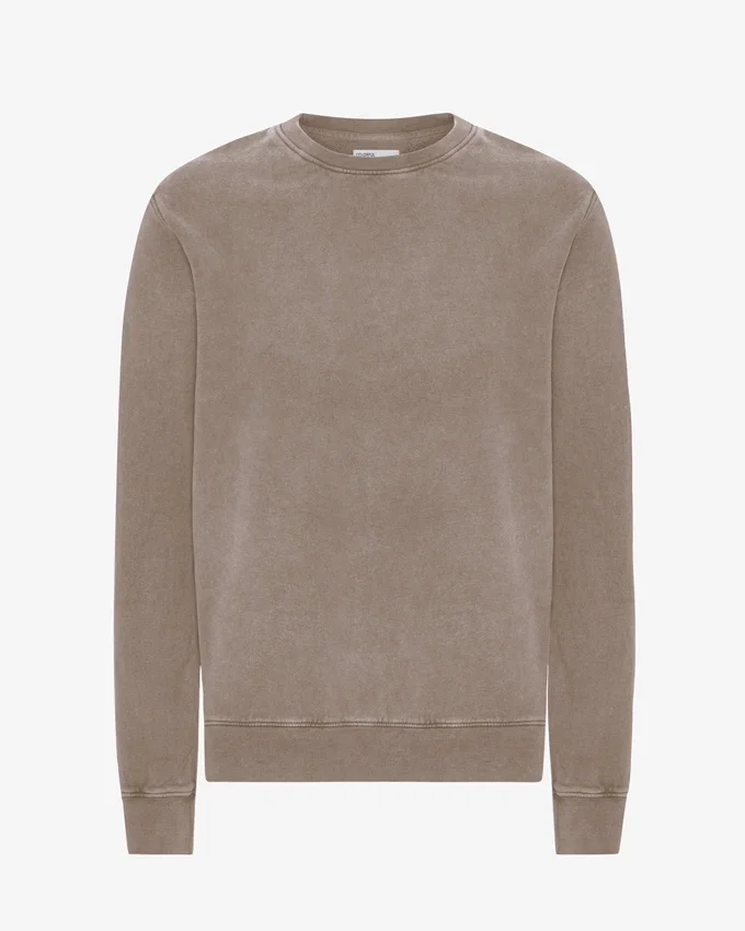 Classic Organic Jersey de cuello redondo - Caqui descolorido