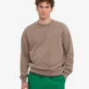 Classic Organic Jersey de cuello redondo - Caqui descolorido