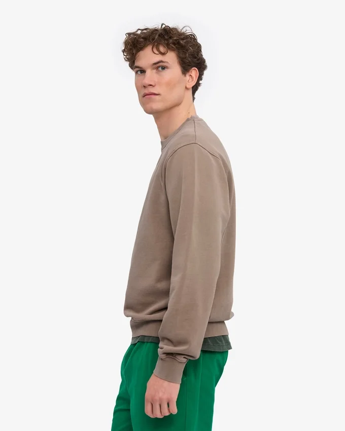 Classic Organic Jersey de cuello redondo - Caqui descolorido