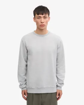 Classic Organic Jersey de cuello redondo – Gris descolorido