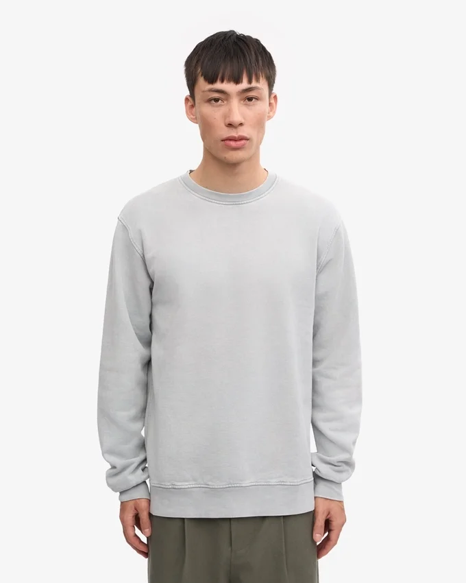 Classic Organic Jersey de cuello redondo - Gris descolorido