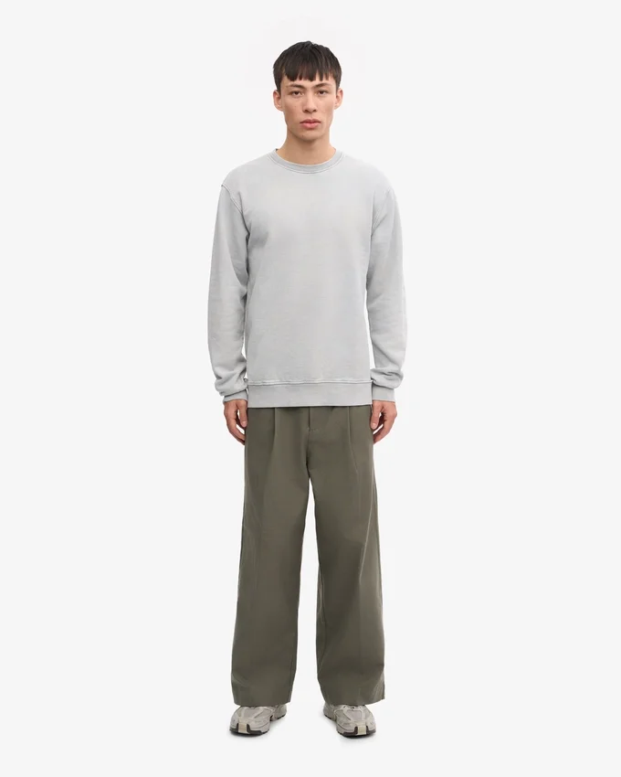 Classic Organic Jersey de cuello redondo - Gris descolorido