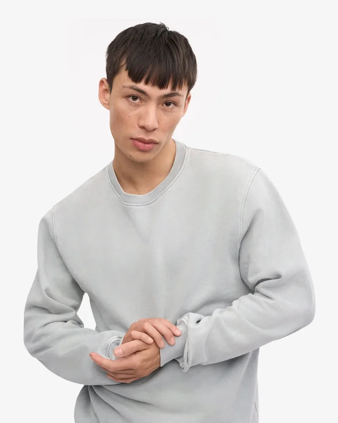 Classic Organic Jersey de cuello redondo - Gris descolorido