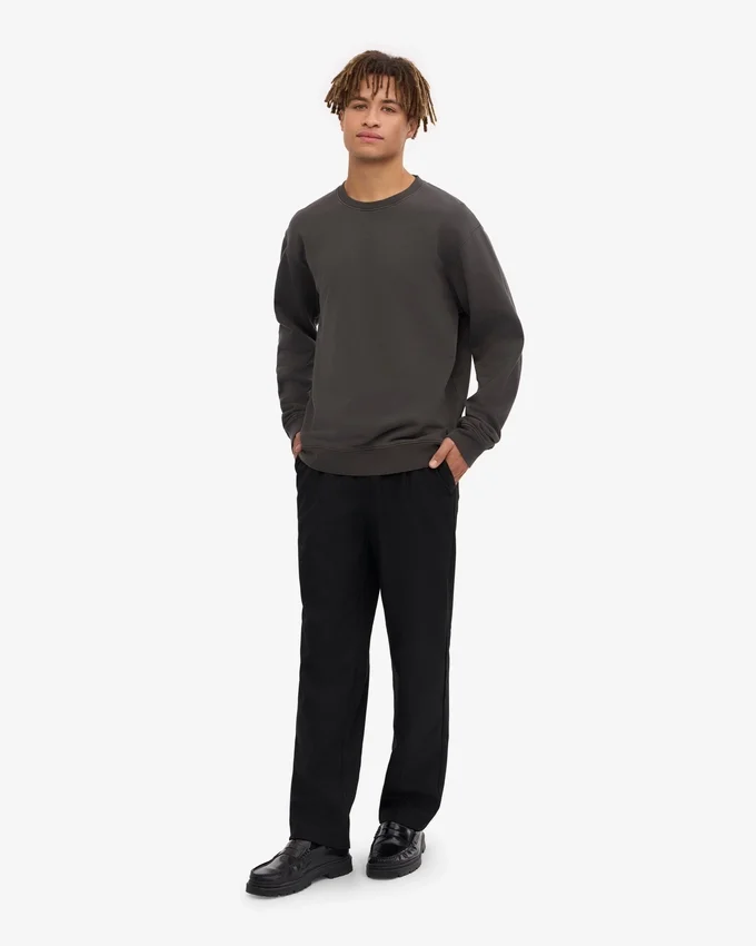 Classic Organic Jersey de cuello redondo - Gris lava