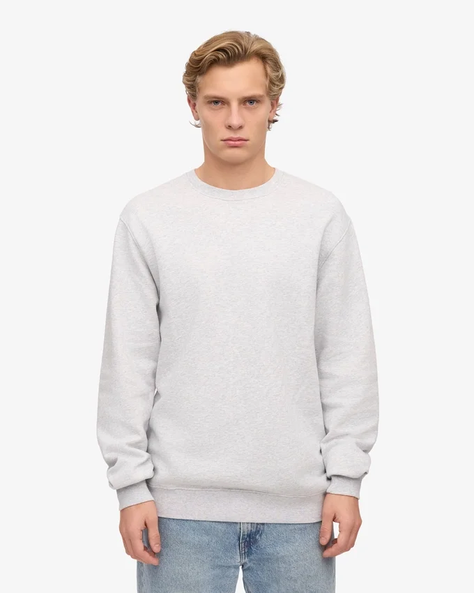 Classic Organic Jersey de cuello redondo - Mezcla de nieve