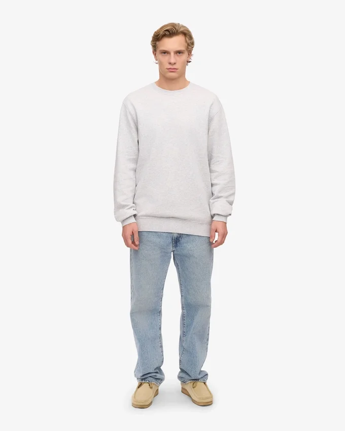 Classic Organic Jersey de cuello redondo - Mezcla de nieve