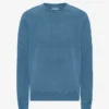 Classic Organic Jersey de cuello redondo - Índigo descolorido
