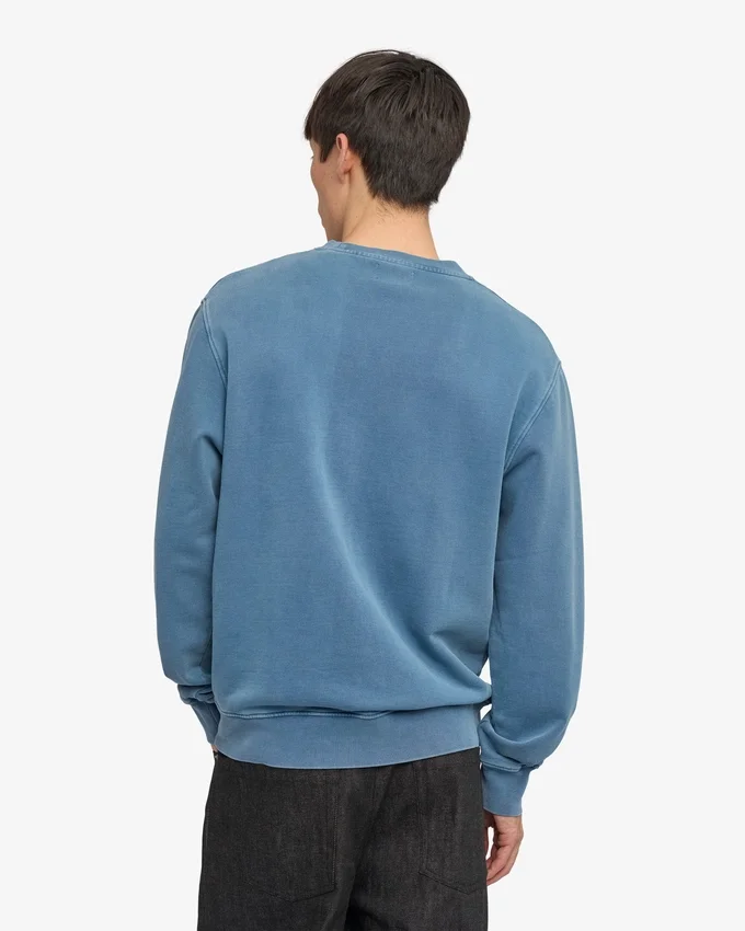 Classic Organic Jersey de cuello redondo - Índigo descolorido