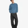 Classic Organic Jersey de cuello redondo - Índigo descolorido