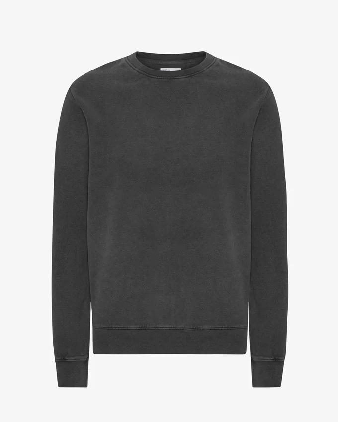 Classic Organic Jersey de cuello redondo - Negro desgastado
