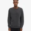 Classic Organic Jersey de cuello redondo - Negro desgastado