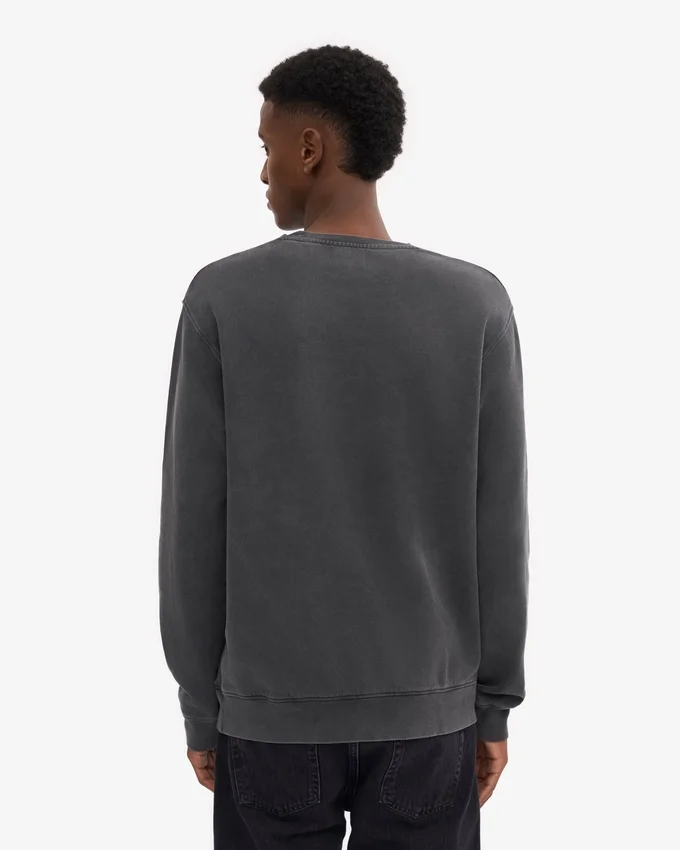 Classic Organic Jersey de cuello redondo - Negro desgastado