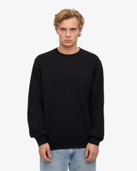 Classic Organic Jersey de cuello redondo – Negro intenso