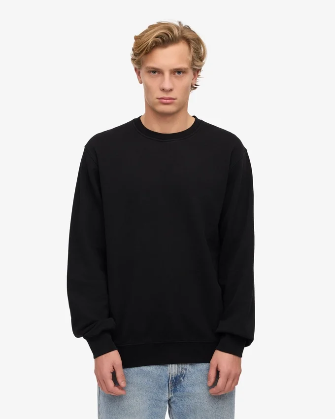 Classic Organic Jersey de cuello redondo - Negro intenso