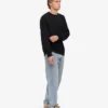 Classic Organic Jersey de cuello redondo - Negro intenso