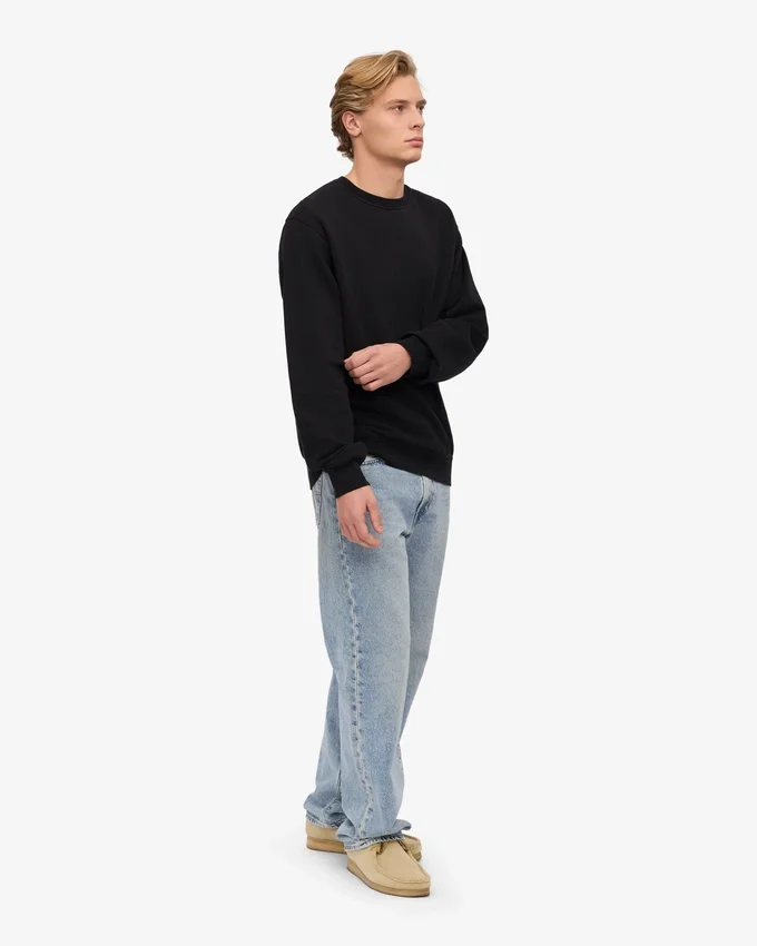 Classic Organic Jersey de cuello redondo - Negro intenso