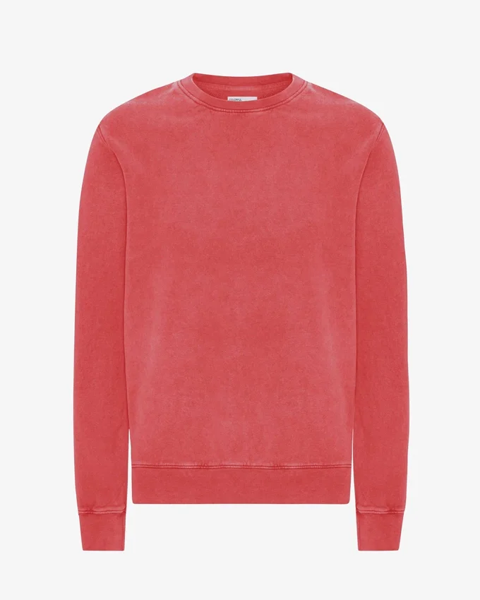 Classic Organic Jersey de cuello redondo - Rojo descolorido