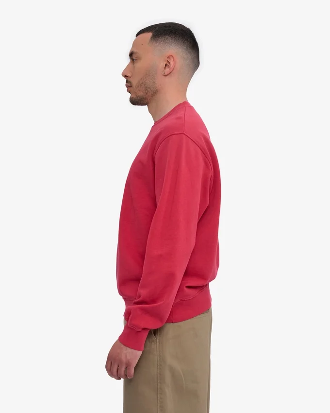Classic Organic Jersey de cuello redondo - Rojo descolorido