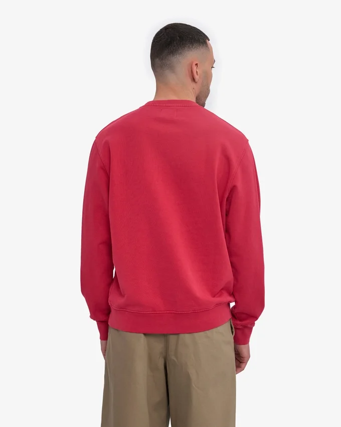 Classic Organic Jersey de cuello redondo - Rojo descolorido
