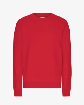 Classic Organic Jersey de cuello redondo - Rojo escarlata