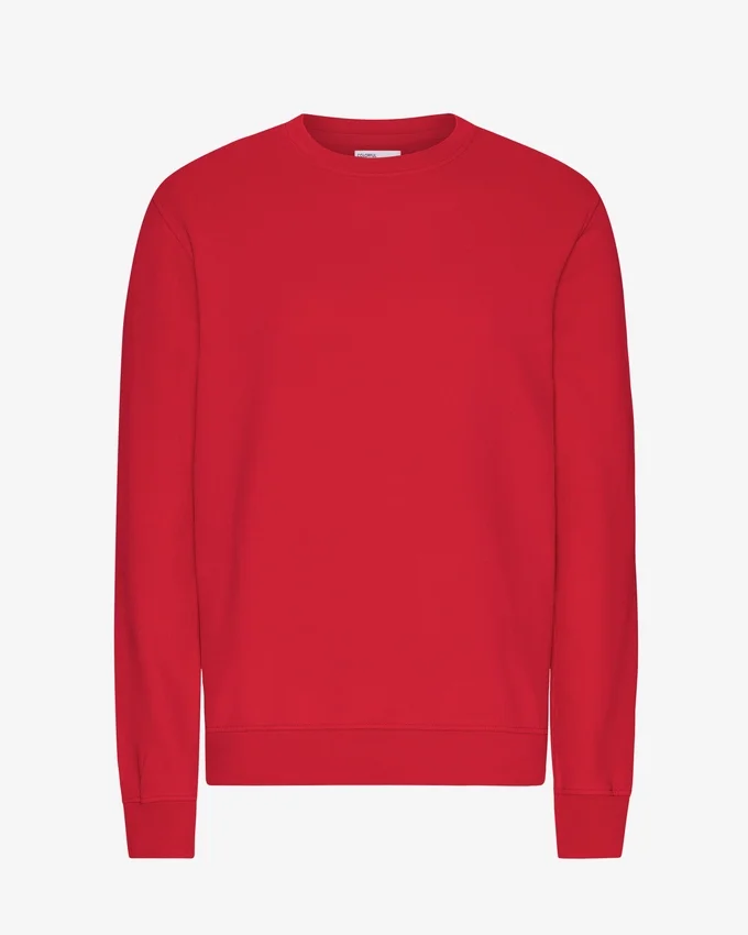 Classic Organic Jersey de cuello redondo - Rojo escarlata
