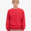 Classic Organic Jersey de cuello redondo - Rojo escarlata
