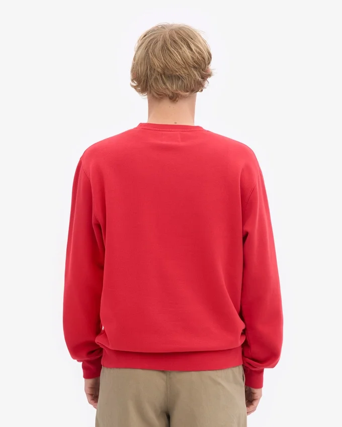 Classic Organic Jersey de cuello redondo - Rojo escarlata