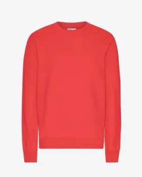 Classic Organic Jersey de cuello redondo - Rojo mandarina