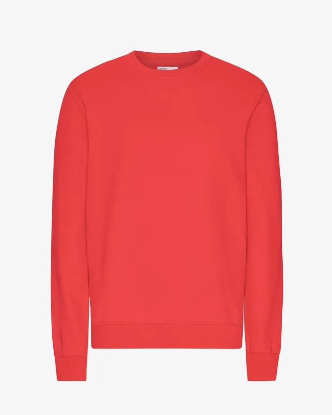 Classic Organic Jersey de cuello redondo - Rojo mandarina