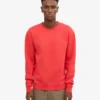 Classic Organic Jersey de cuello redondo - Rojo mandarina