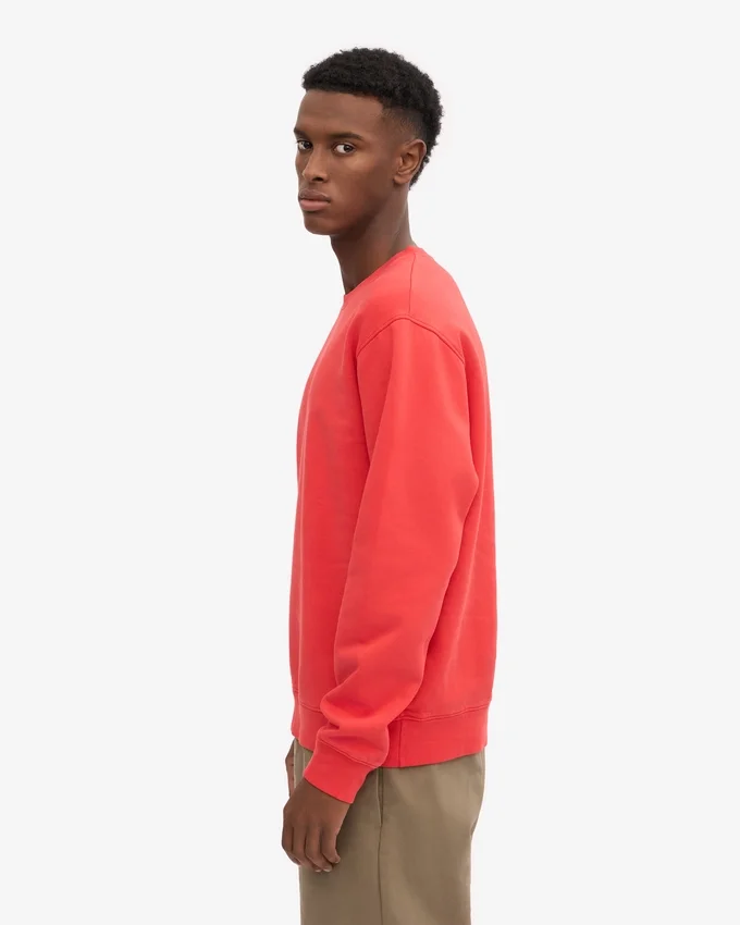Classic Organic Jersey de cuello redondo - Rojo mandarina