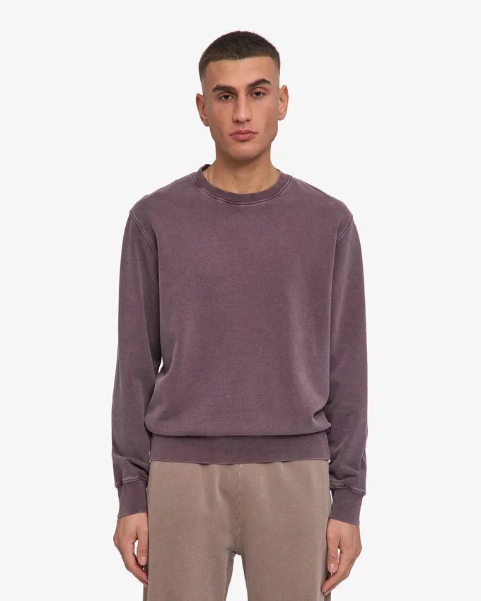 Classic Organic Jersey de cuello redondo - Uva descolorida