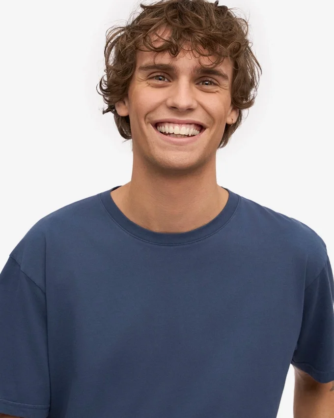 Classic Organic Tee - Azul petróleo