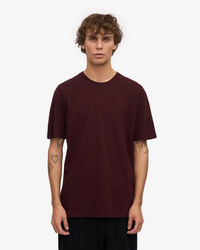 Classic Organic Tee - Rojo oxblood