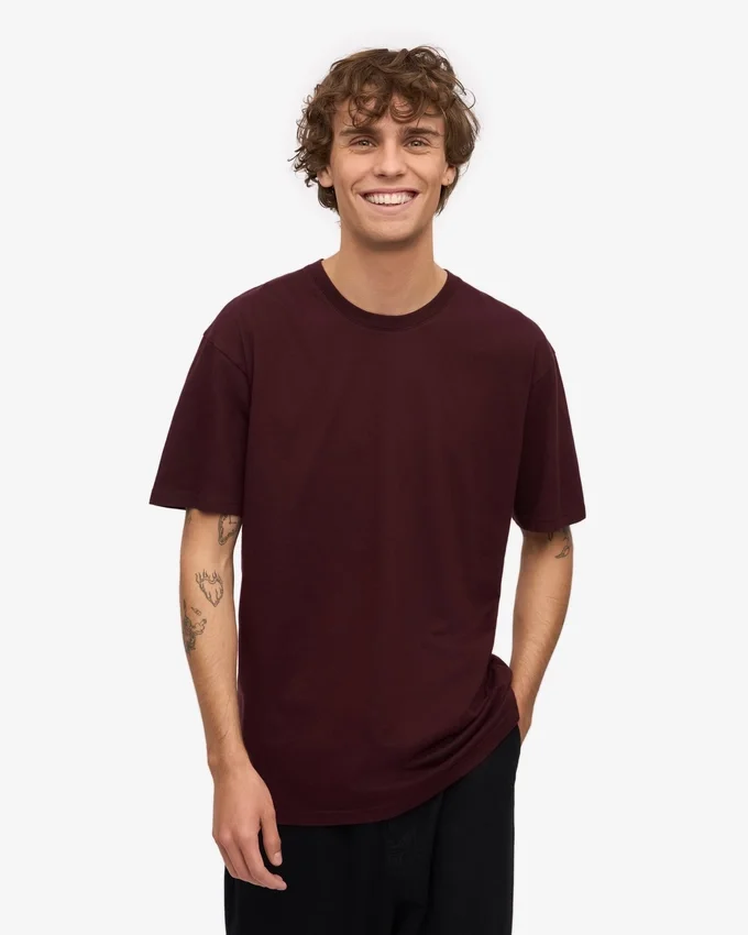 Classic Organic Tee - Rojo oxblood