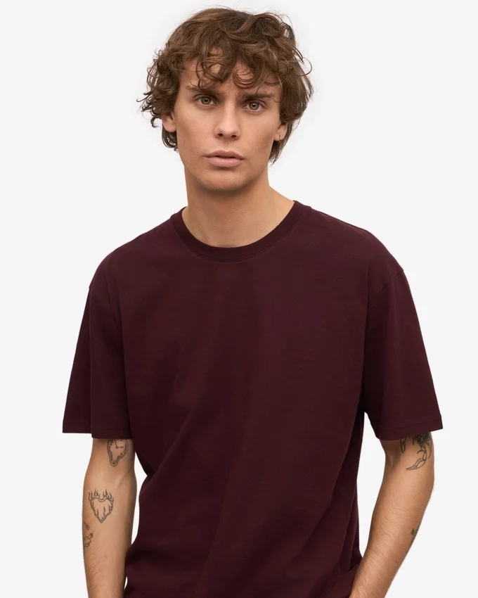 Classic Organic Tee - Rojo oxblood