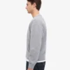 Cárdigan de cuello en V de lana merina - Gris jaspeado