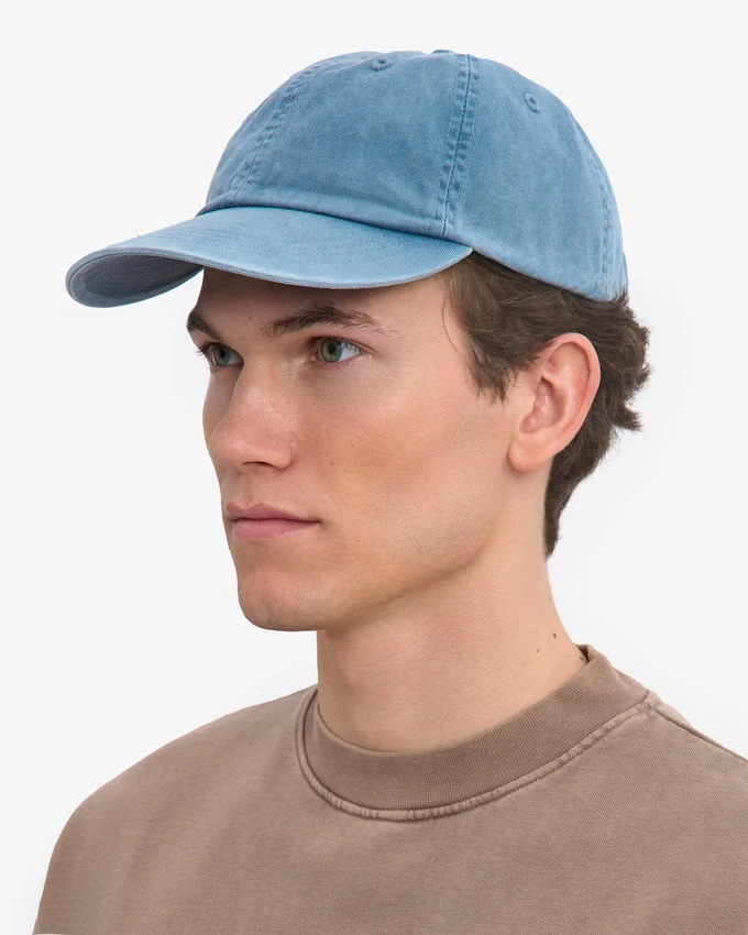 Gorra de algodón orgánico - Índigo descolorido