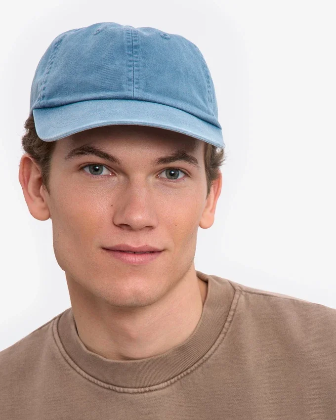 Gorra de algodón orgánico - Índigo descolorido