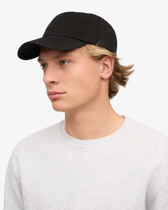 Gorra de algodón orgánico - Negro intenso