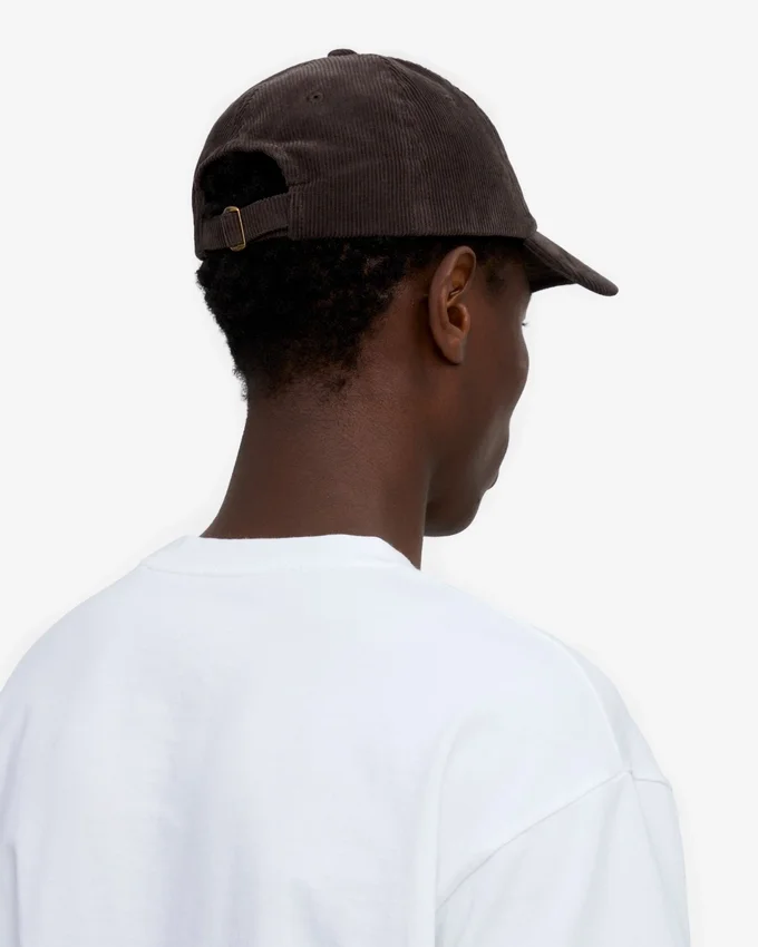 Gorra de pana orgánica - Marrón café