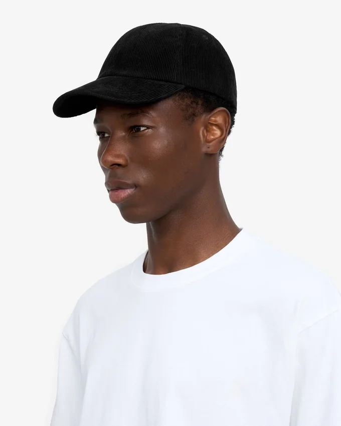 Gorra de pana orgánica - Negro intenso