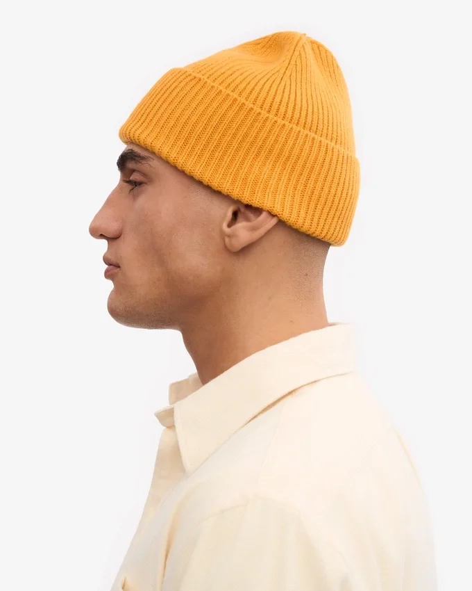 Gorro de lana merina - Amarillo quemado