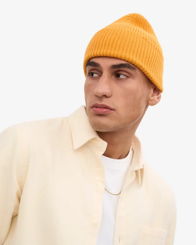 Gorro de lana merina - Amarillo quemado