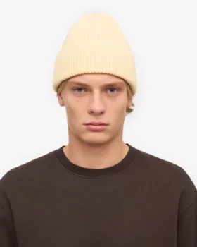 Gorro de lana merina – Amarillo suave