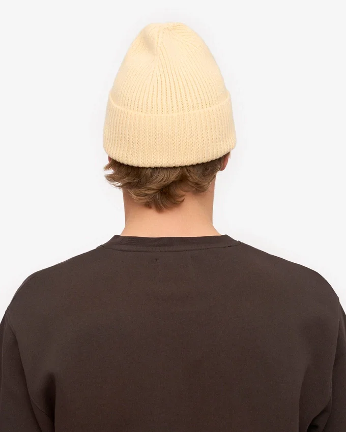Gorro de lana merina - Amarillo suave