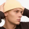 Gorro de lana merina - Amarillo suave